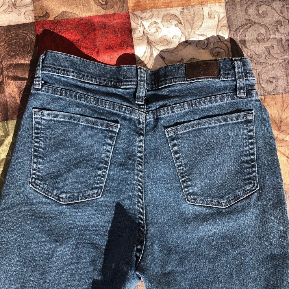 Classic Fit Lee Straight Leg Dark Blue Jeans Sz 8P - Picture 5 of 8